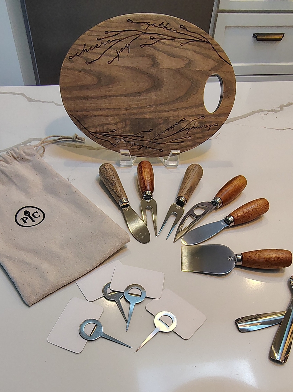 Pampered Chef Wood Charcuterie & Cheese Board Accessories